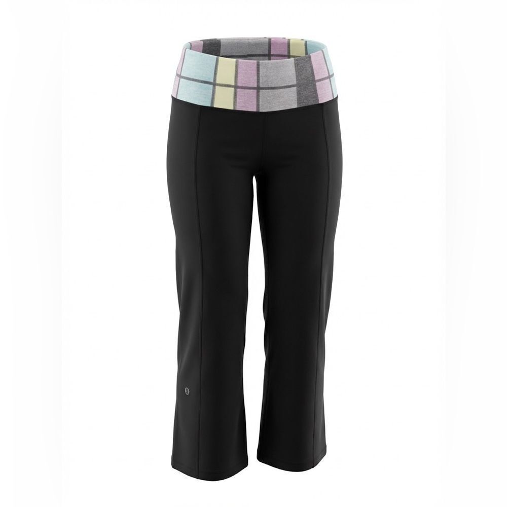 LULULEMON WOMENS YOGA PANTS BLACK SIZE 6
